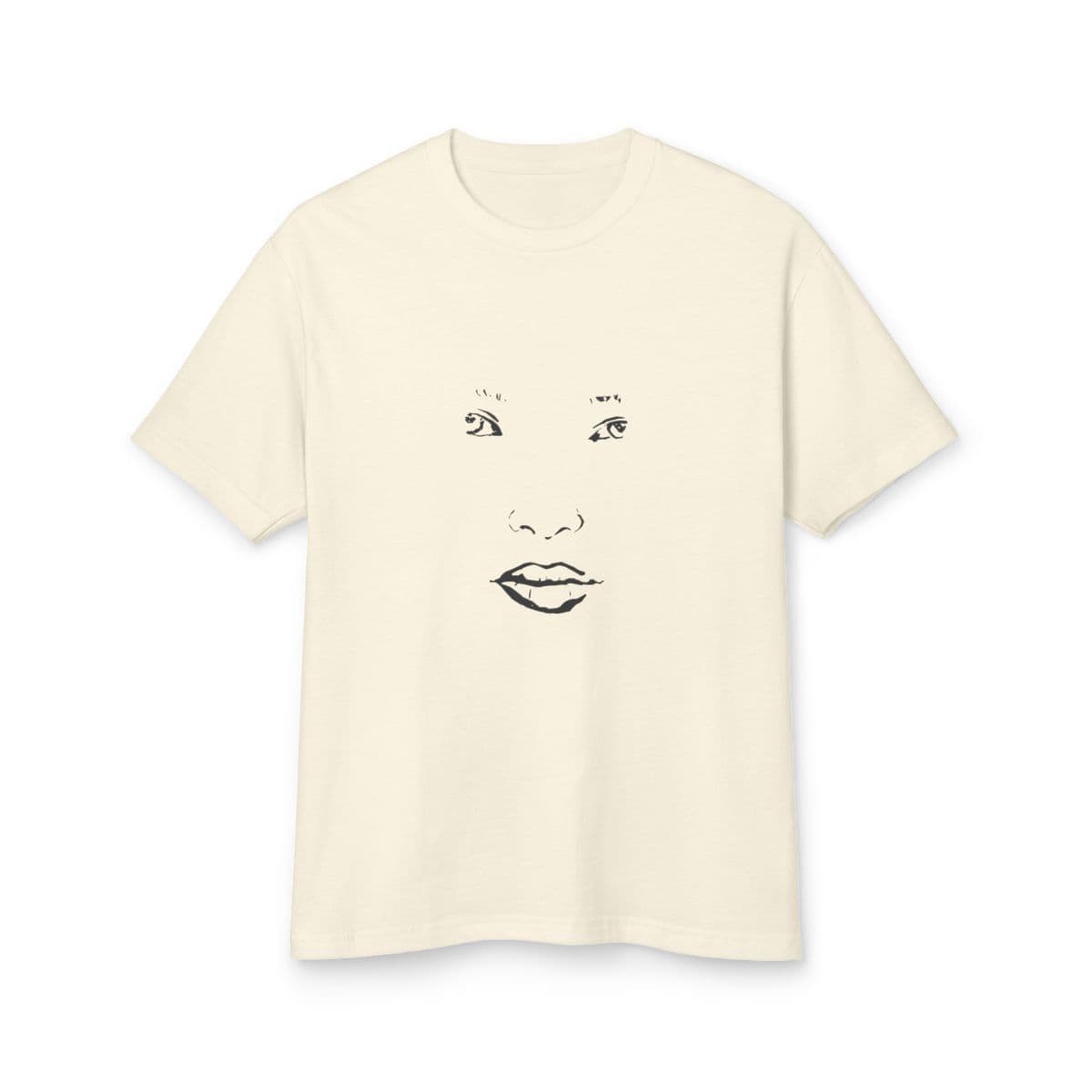Face — Heavy Tee — Faded Cream supplier mockup, view 1