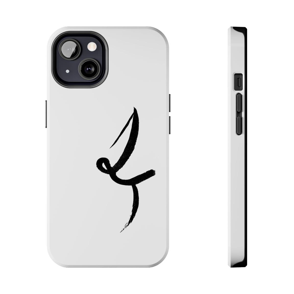 One Line — Tough Phone Case — White supplier mockup, view 1